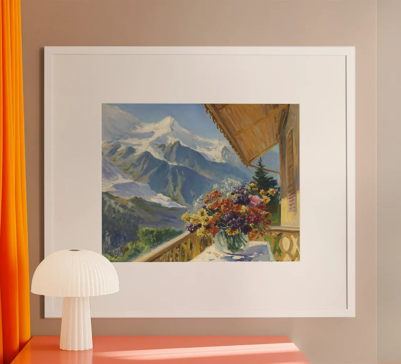 Konstantin Alexandr Weshchhilov - Monte Bianco poster con telaio in plastica da ARTOTHEK