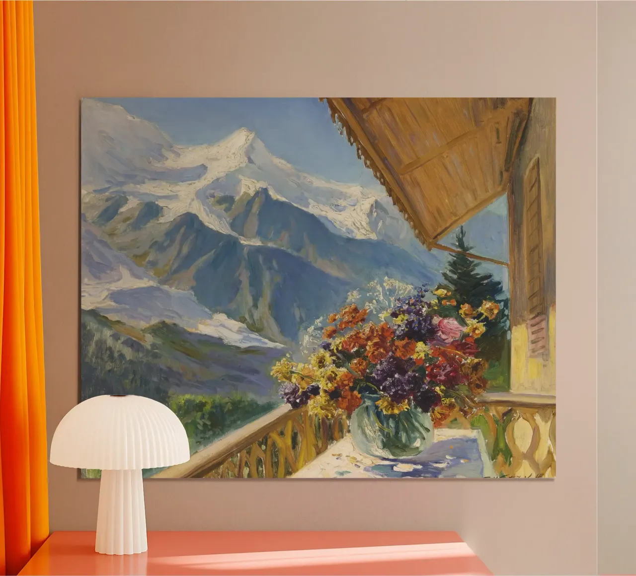 Konstantin Alexandr Weshchhilov - Monte Bianco poster con telaio in plastica da ARTOTHEK