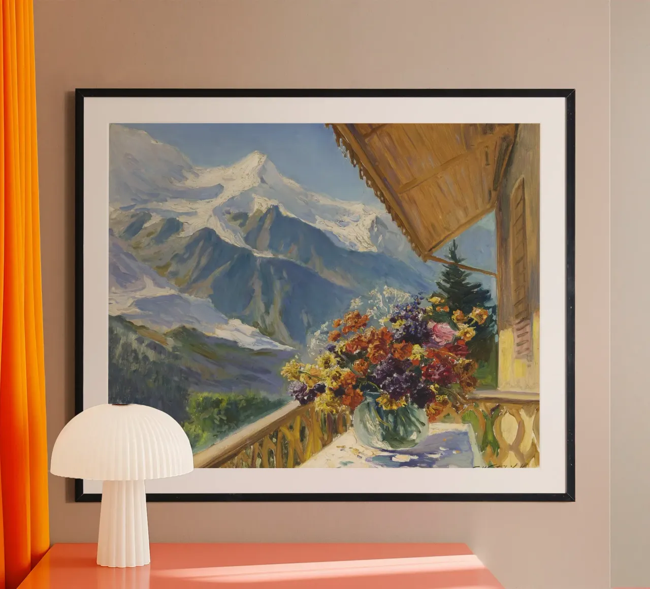 Konstantin Alexandr Weshchhilov - Monte Bianco poster con telaio in plastica da ARTOTHEK