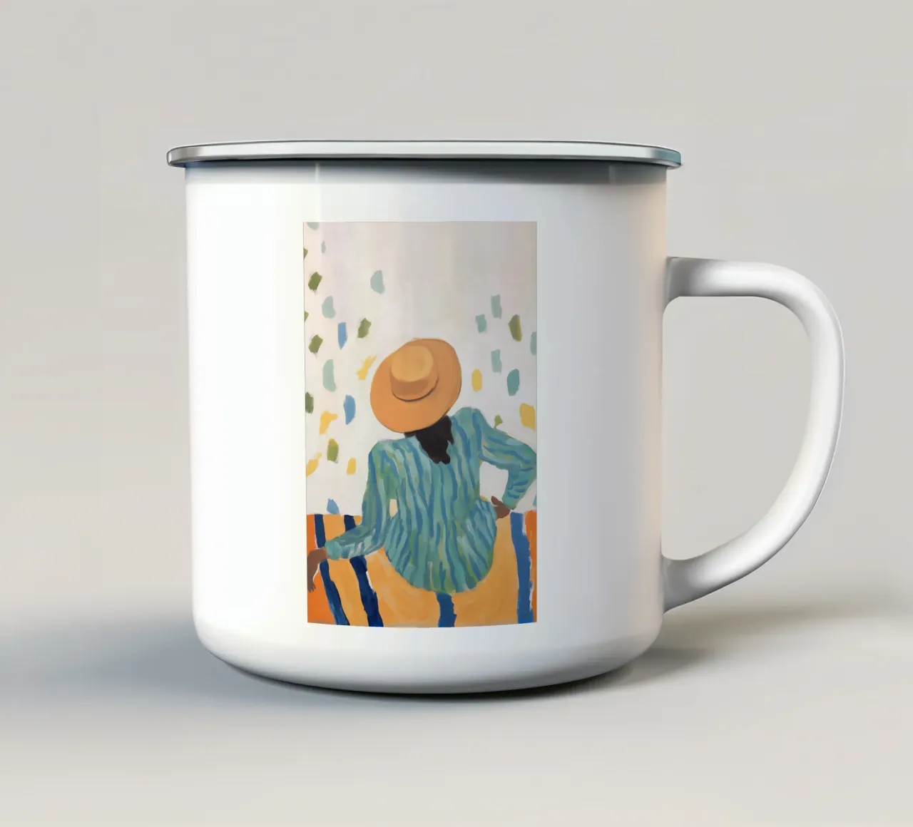 Boho Bella Vita 15 People 1 tazza in smalto da Boho Print Collection