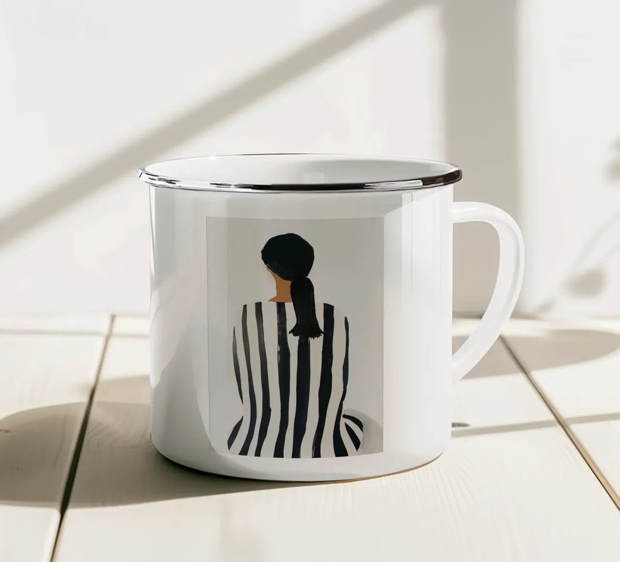 Boho Bella Vita 15 People 4 tazza in smalto da Boho Print Collection