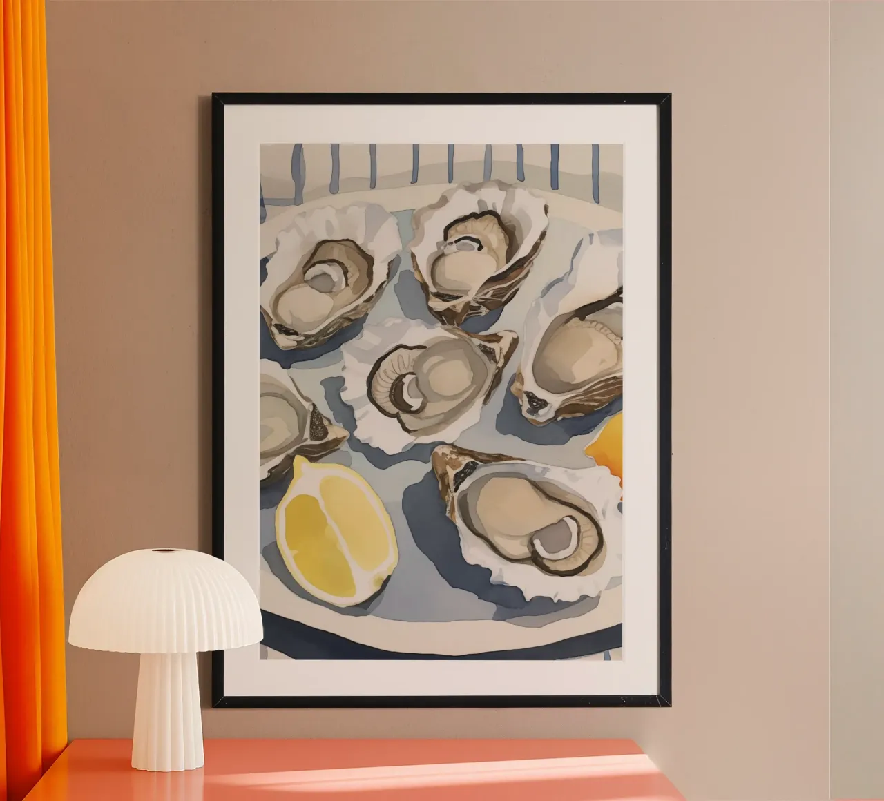 Boho Bella Vita 16 Table 3 poster con telaio in alluminio da Boho Print Collection