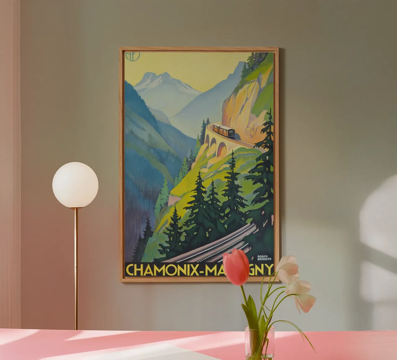 Roger Broders - Chamonix-Martigny alluminio dibond da ARTOTHEK