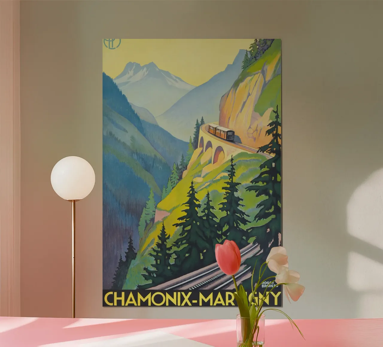 Roger Broders - Chamonix-Martigny carta hahnemühle da ARTOTHEK