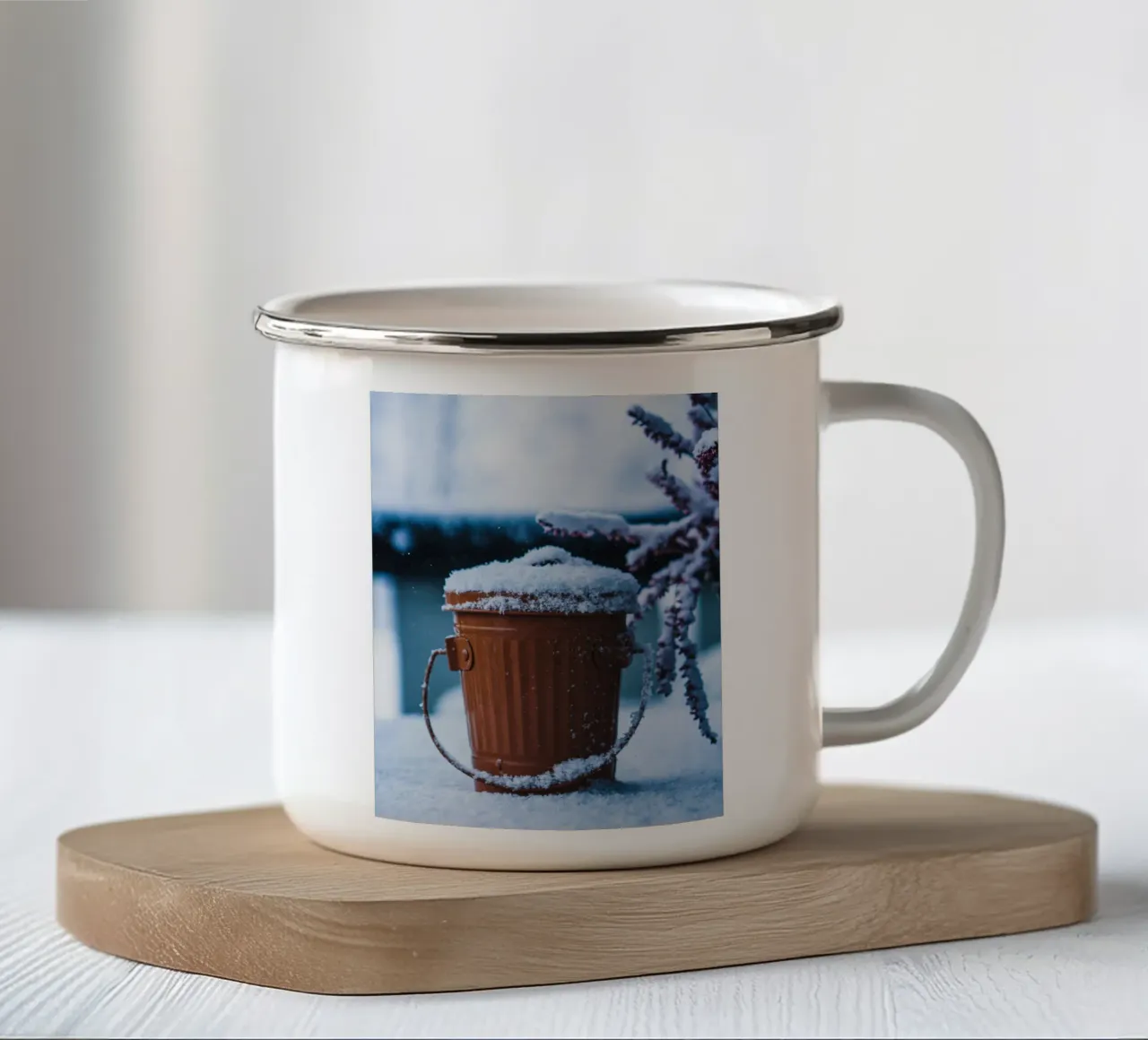 Magia invernale - Eime innevata tazza in smalto da Whole©