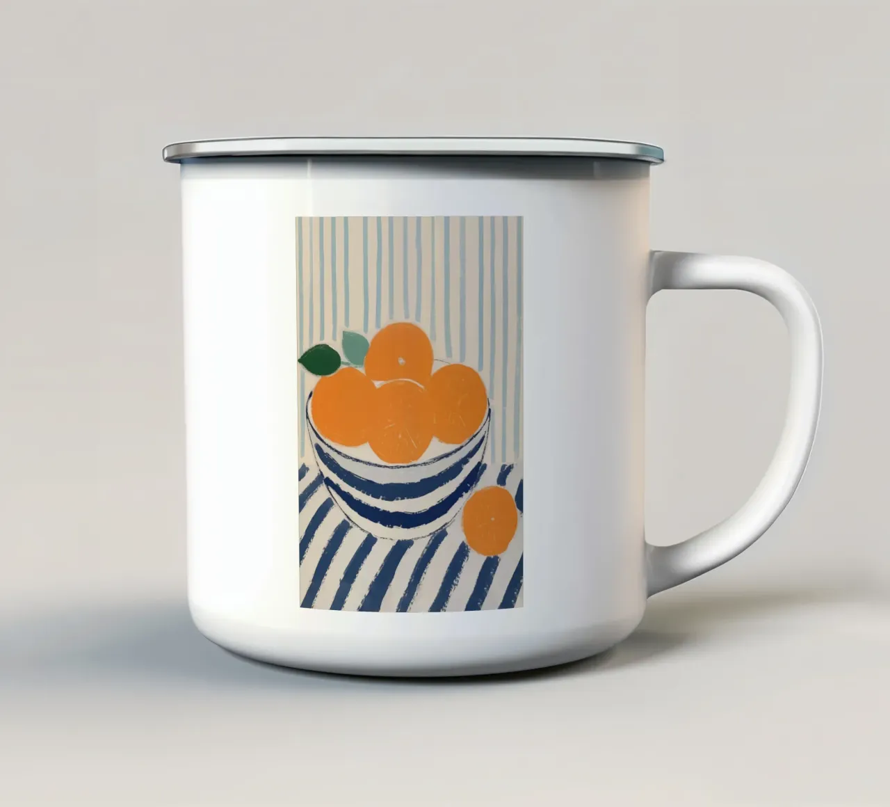 Boho Bella Vita 19 Oranges 1 tazza in smalto da Boho Print Collection