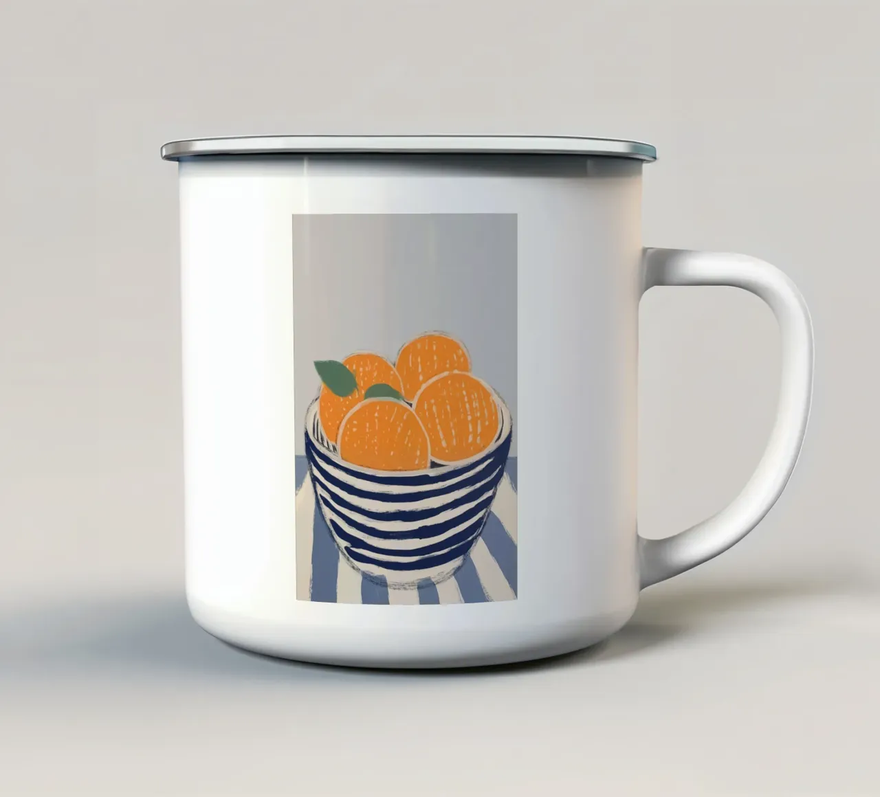 Boho Bella Vita 19 Oranges 4 taza de esmalte de Boho Print Collection