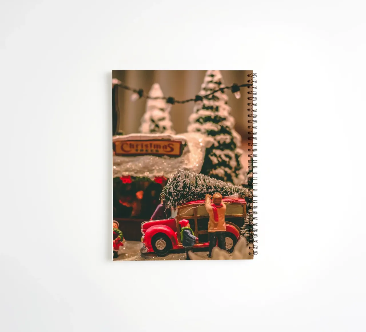 Miniature Christmas - Nostalgic scene spiral notebook by Whole©