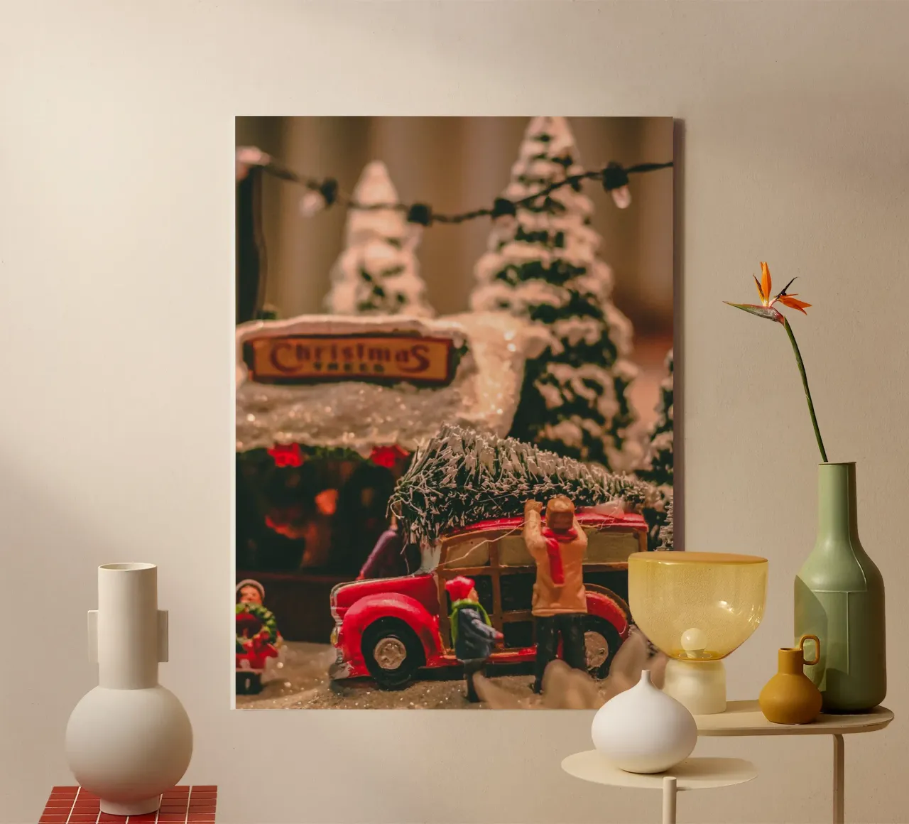 Natale in miniatura - Scena nostalgica tela da Whole©