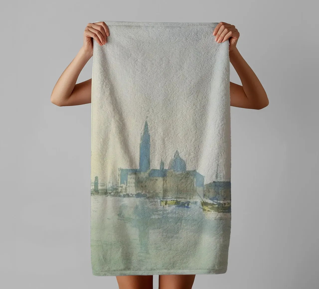 William Turner - Mattino a Venezia asciugamano da bagno da ARTOTHEK