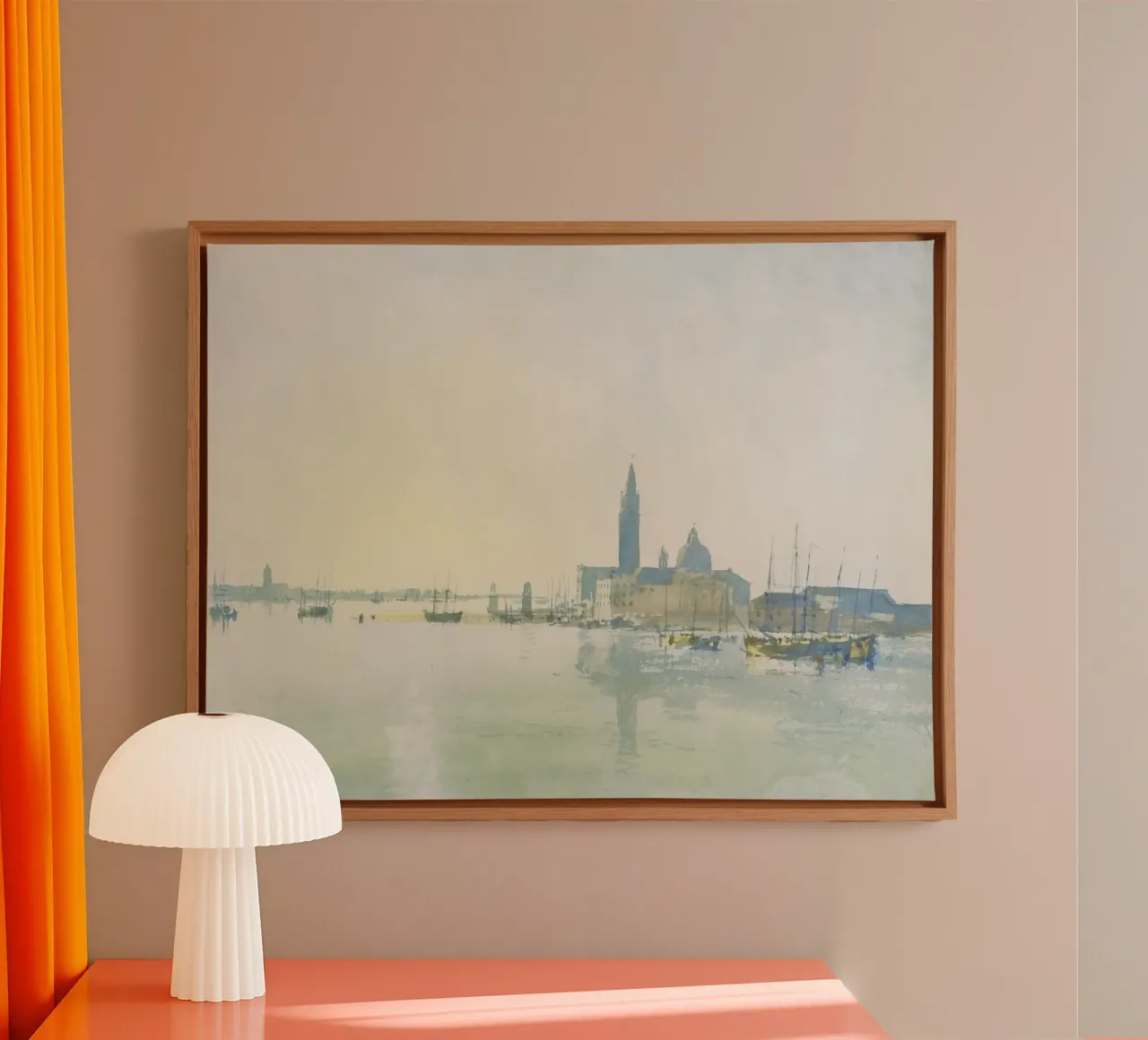 William Turner - Mattino a Venezia tela con Cornice a cassetta da ARTOTHEK