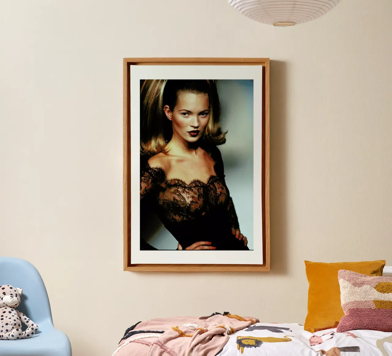 Kate Moss tela con Cornice a cassetta da Gallery Print and Art Limited