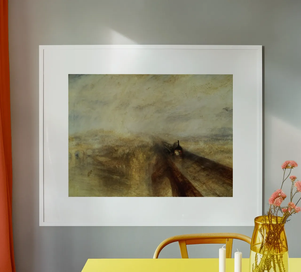 William Turner - Pioggia, vapore e velocità poster con telaio in alluminio da ARTOTHEK