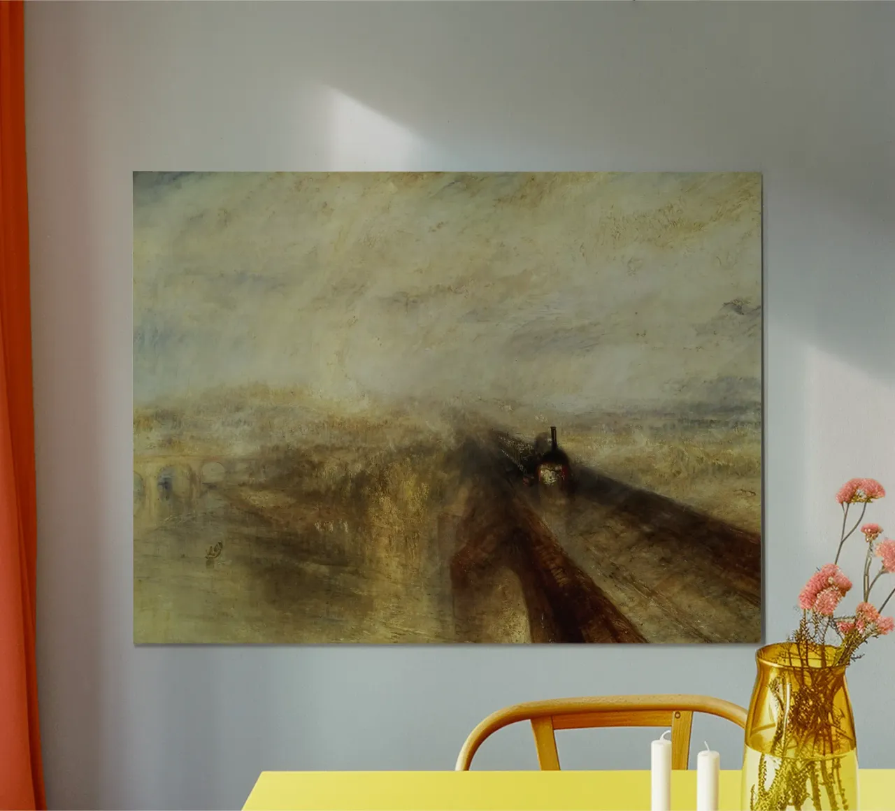 William Turner - Pioggia, vapore e velocità poster con telaio in alluminio da ARTOTHEK
