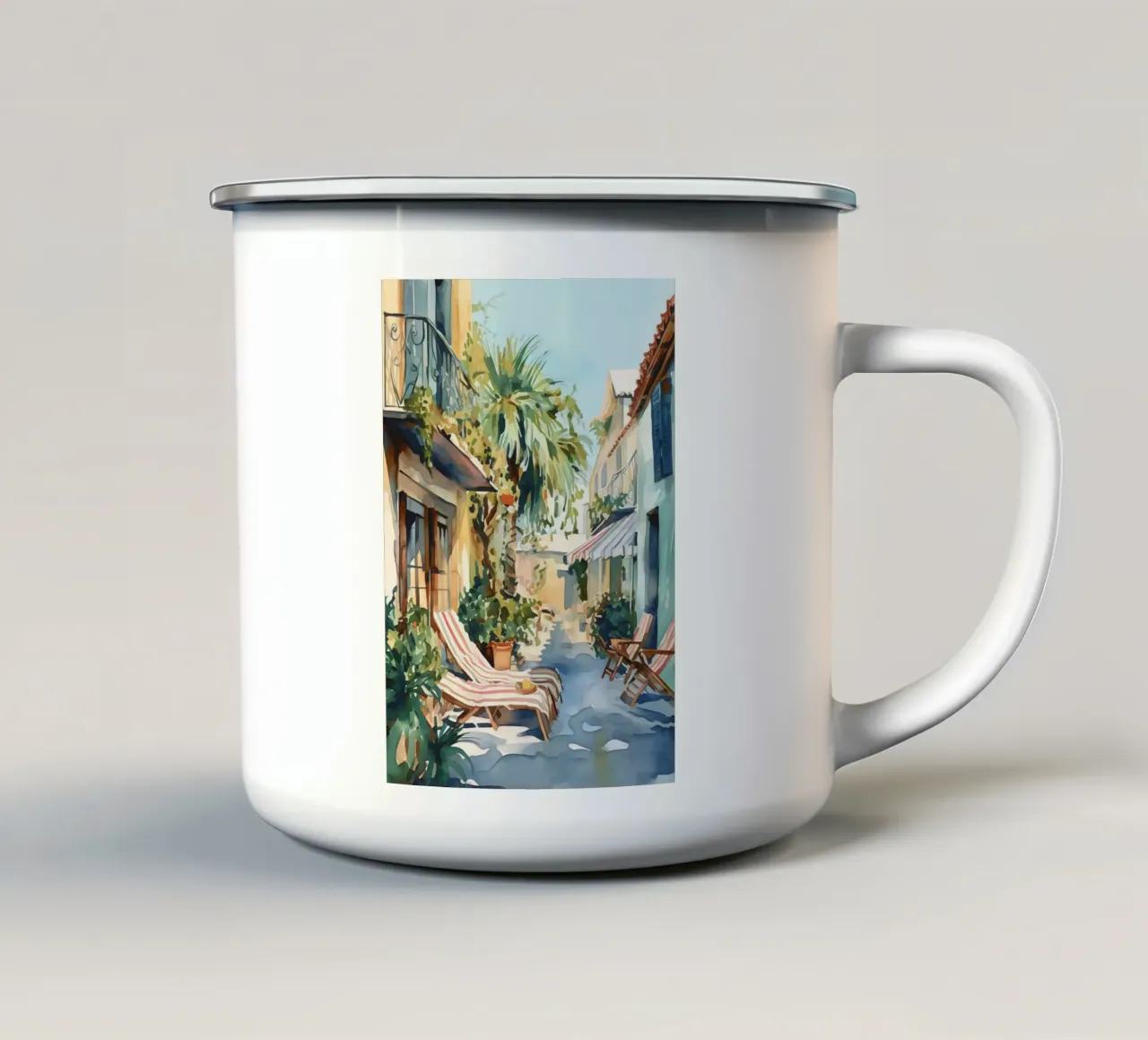 Boho Bella Vita 20 Vacation 2 tazza in smalto da Boho Print Collection
