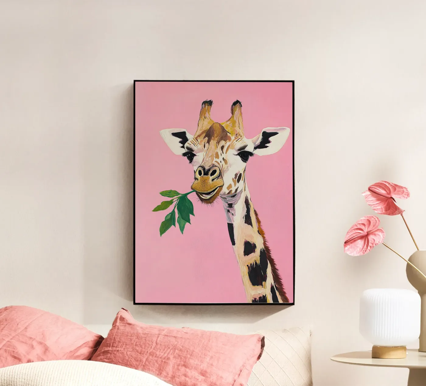 Giraffe acryl van Euphoria Theresa