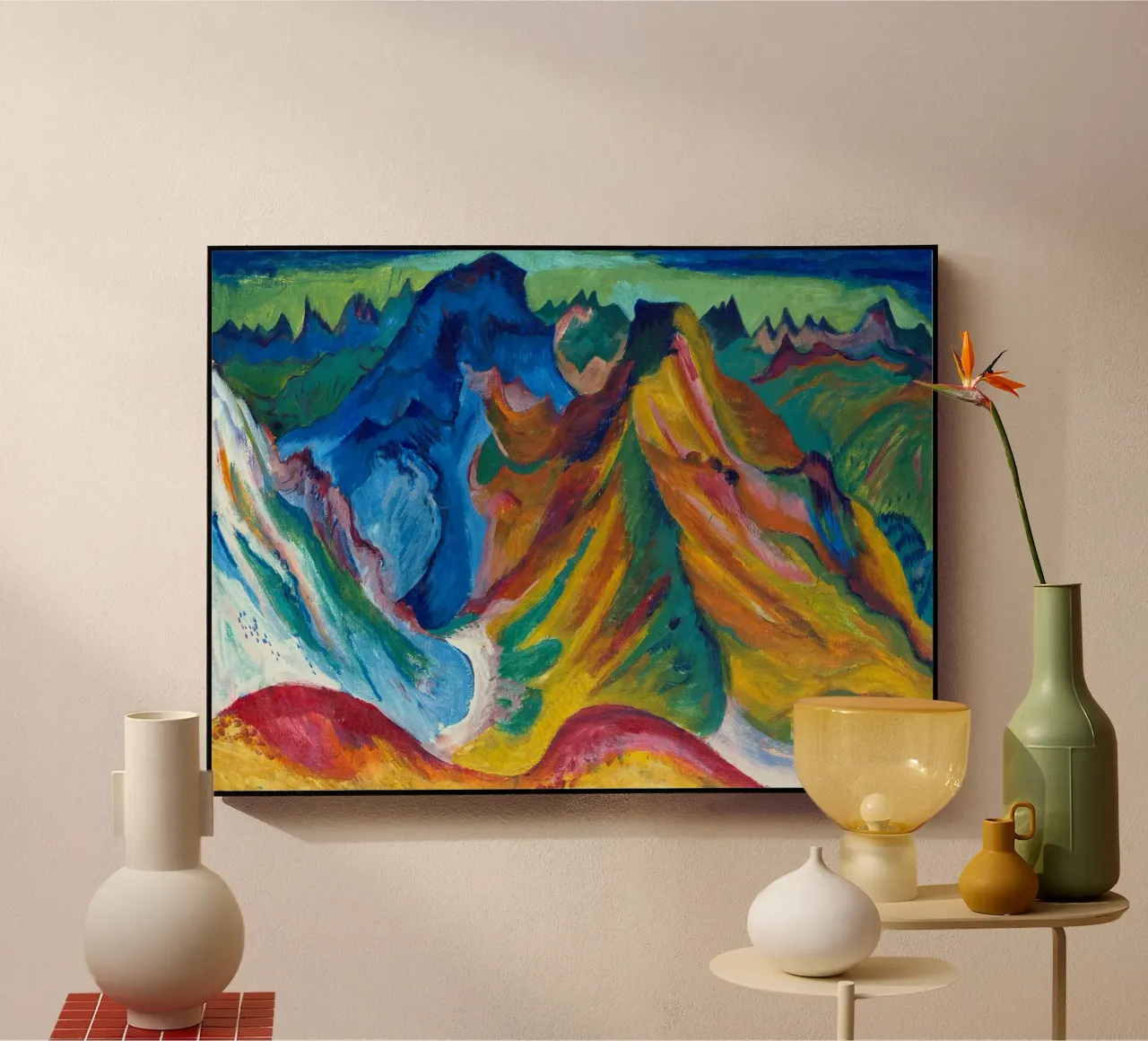 Kirchner - La montagna. Weissfluh e Schafgrind plexiglass da ARTOTHEK