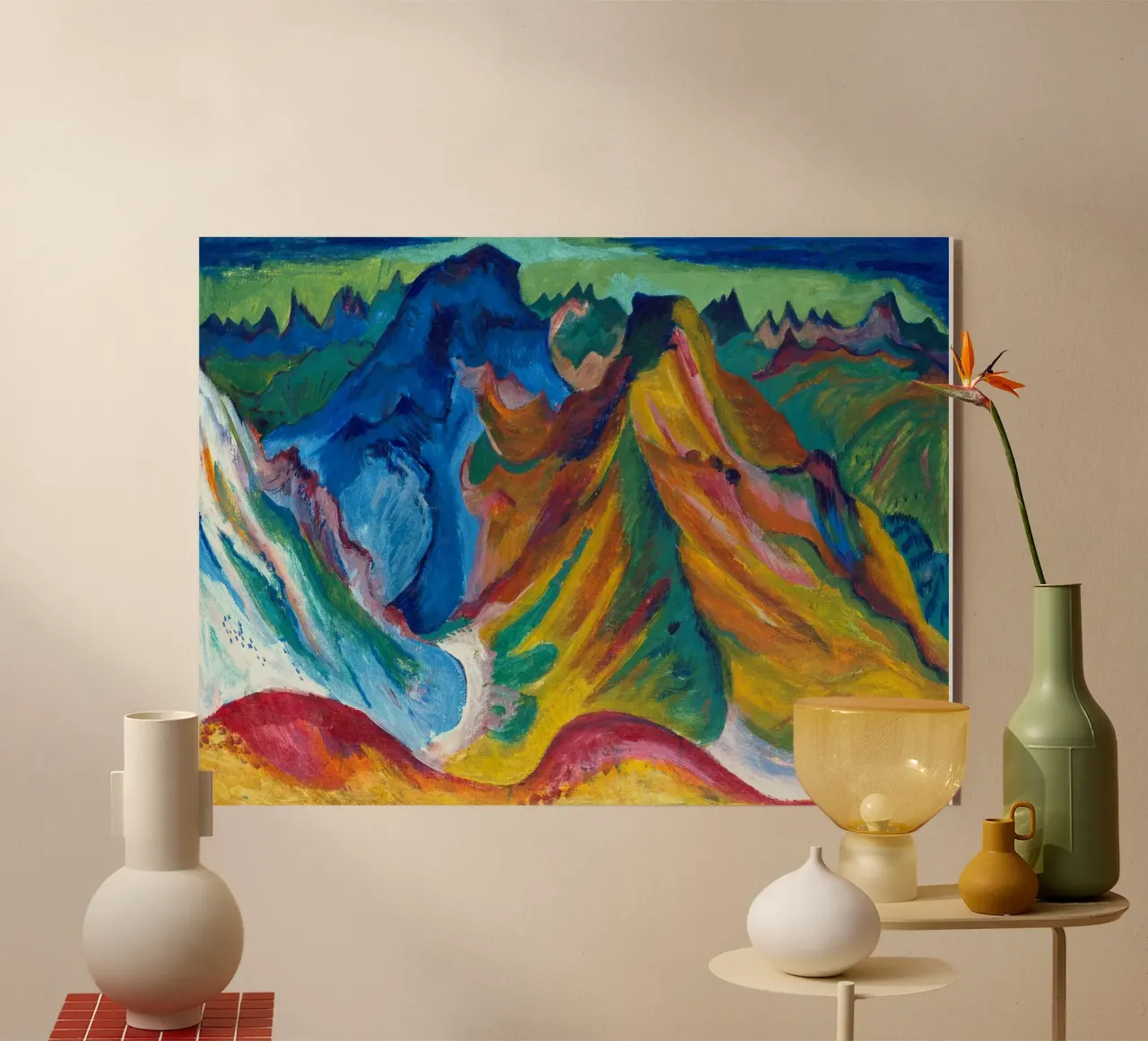 Kirchner - La montagna. Weissfluh e Schafgrind plexiglass da ARTOTHEK
