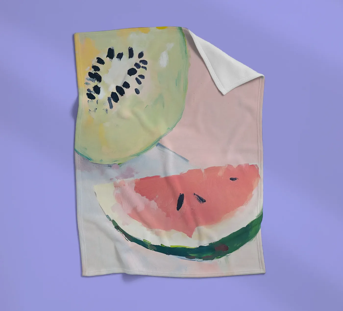 Wassermelone Fleecedecke von Euphoria Theresa
