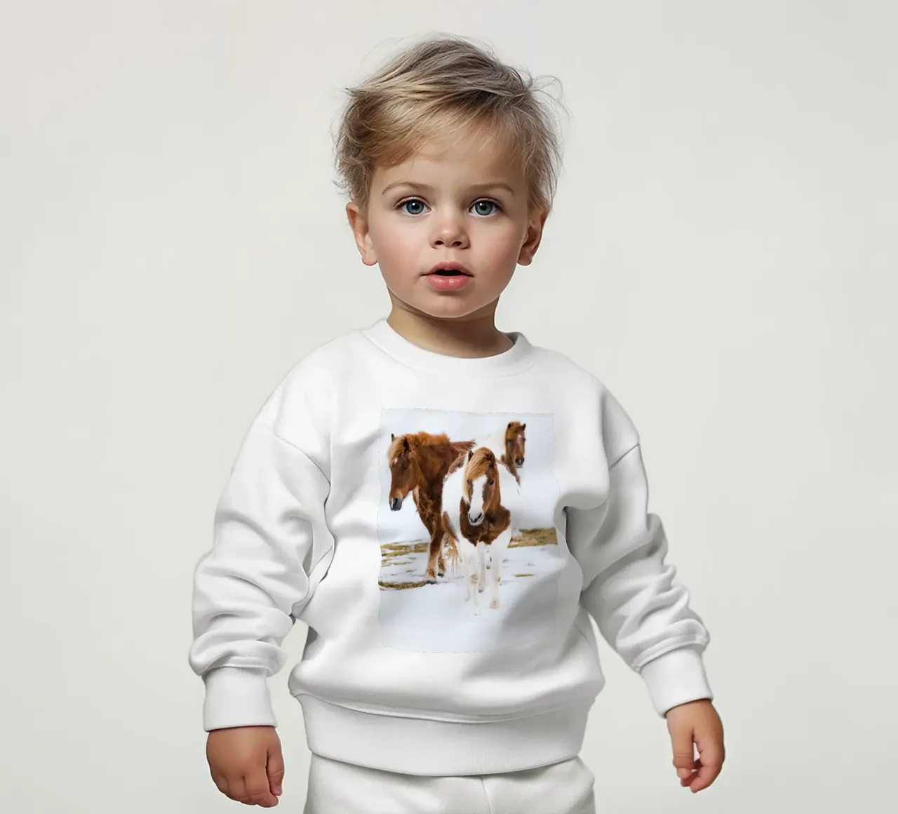 Cavalli islandesi in inverno felpa neonato da Whole©