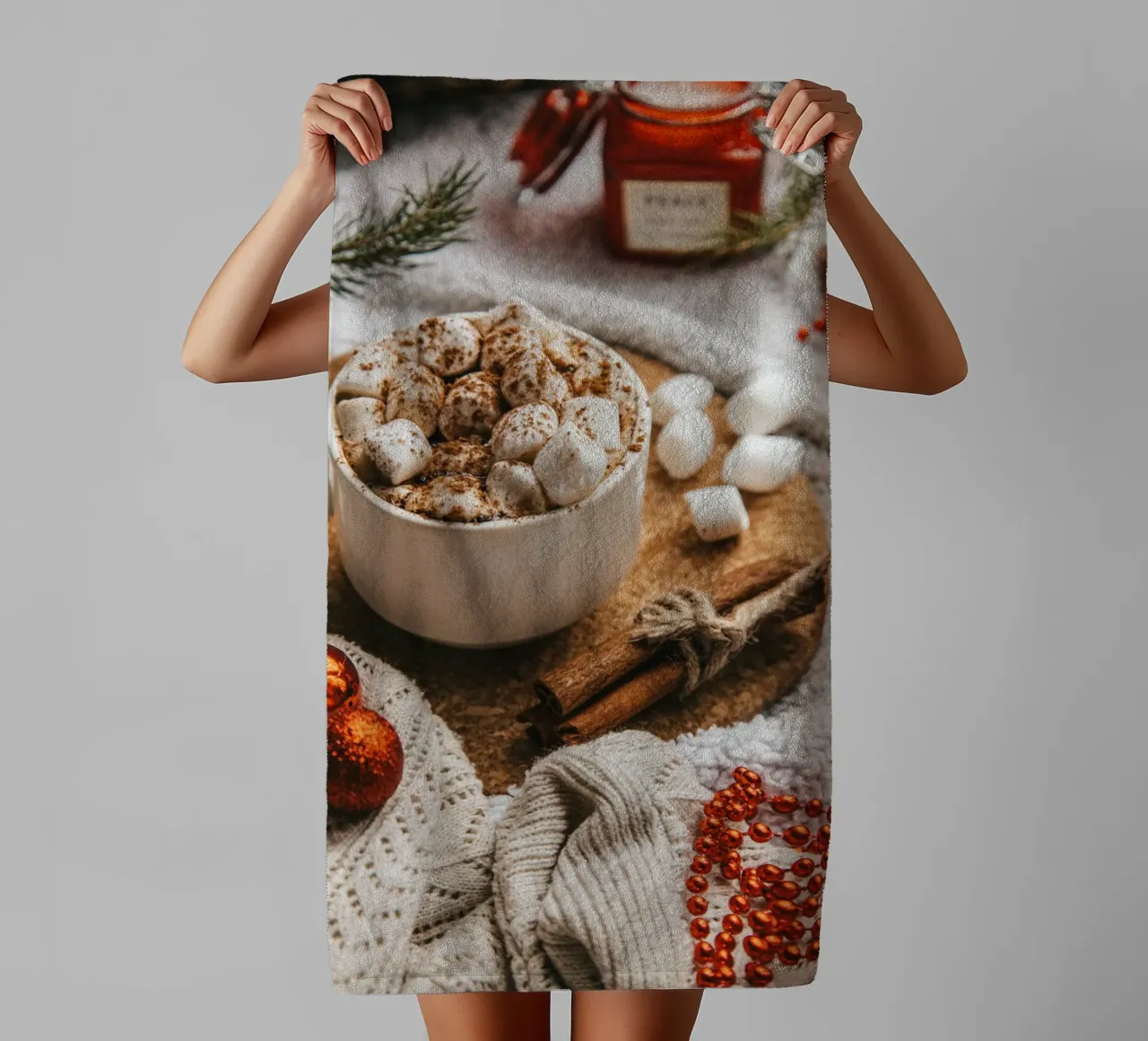 Winter cocoa magic towel by Whole©