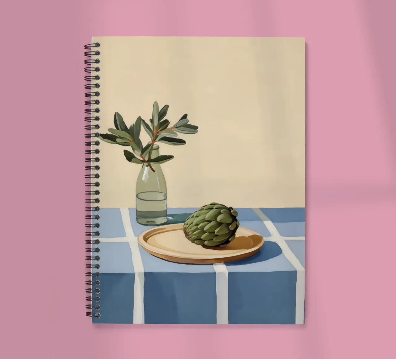 Boho Bella Vita 22 Table 1 spiral notebook by Boho Print Collection