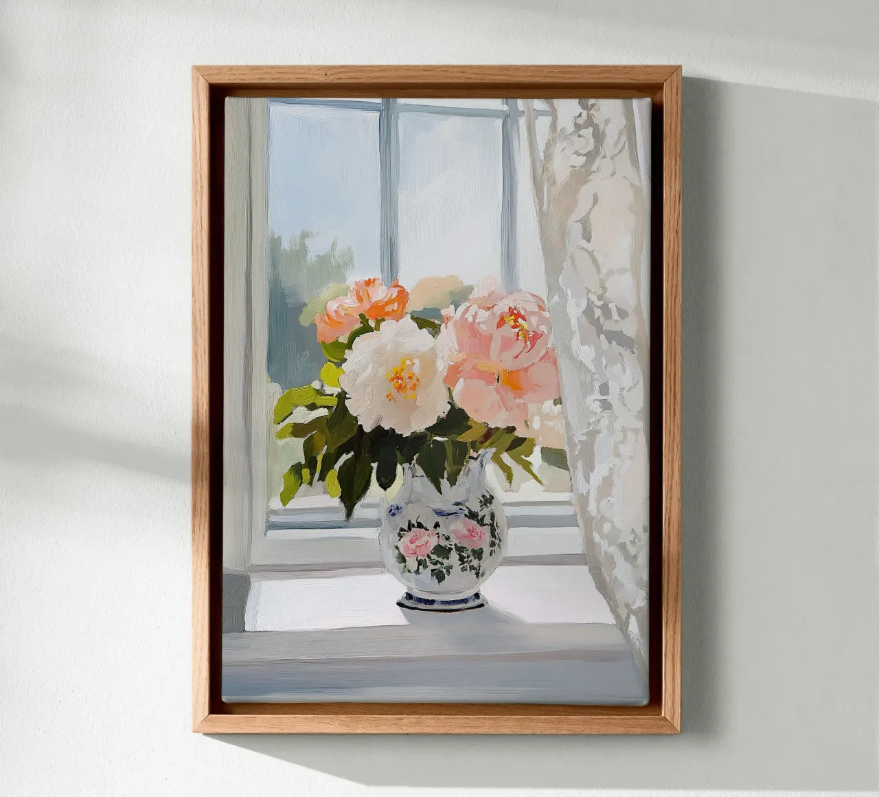 Bloeiende Symfonie canvas met Baklijst van Euphoria Theresa