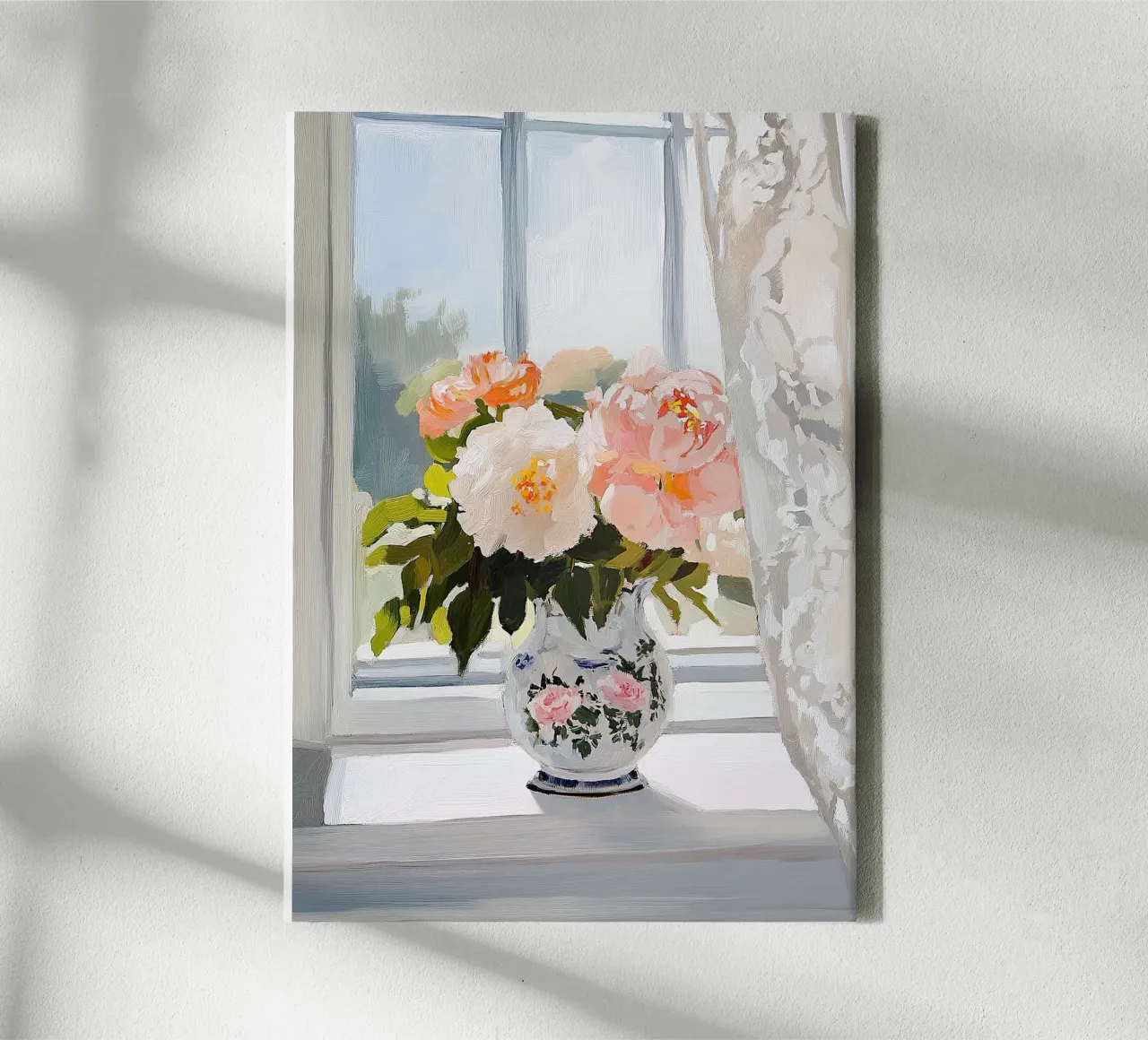 Bloeiende Symfonie canvas met Baklijst van Euphoria Theresa