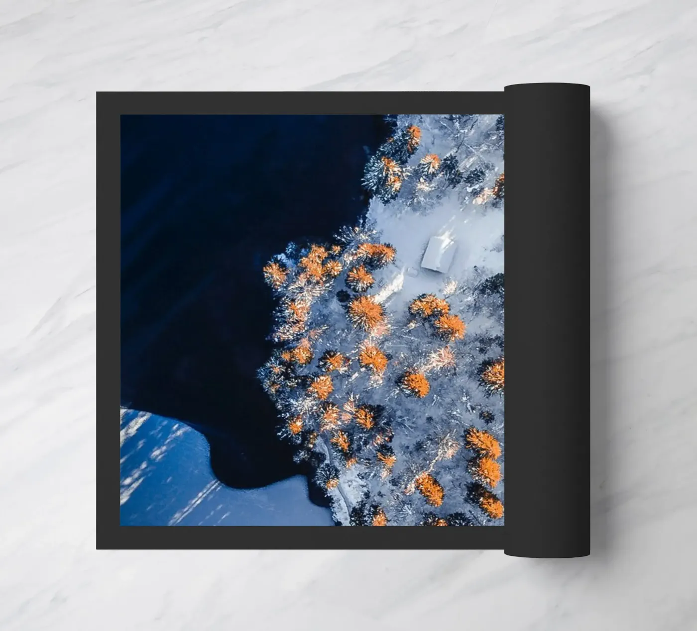 Winter forest view doormat by Whole©