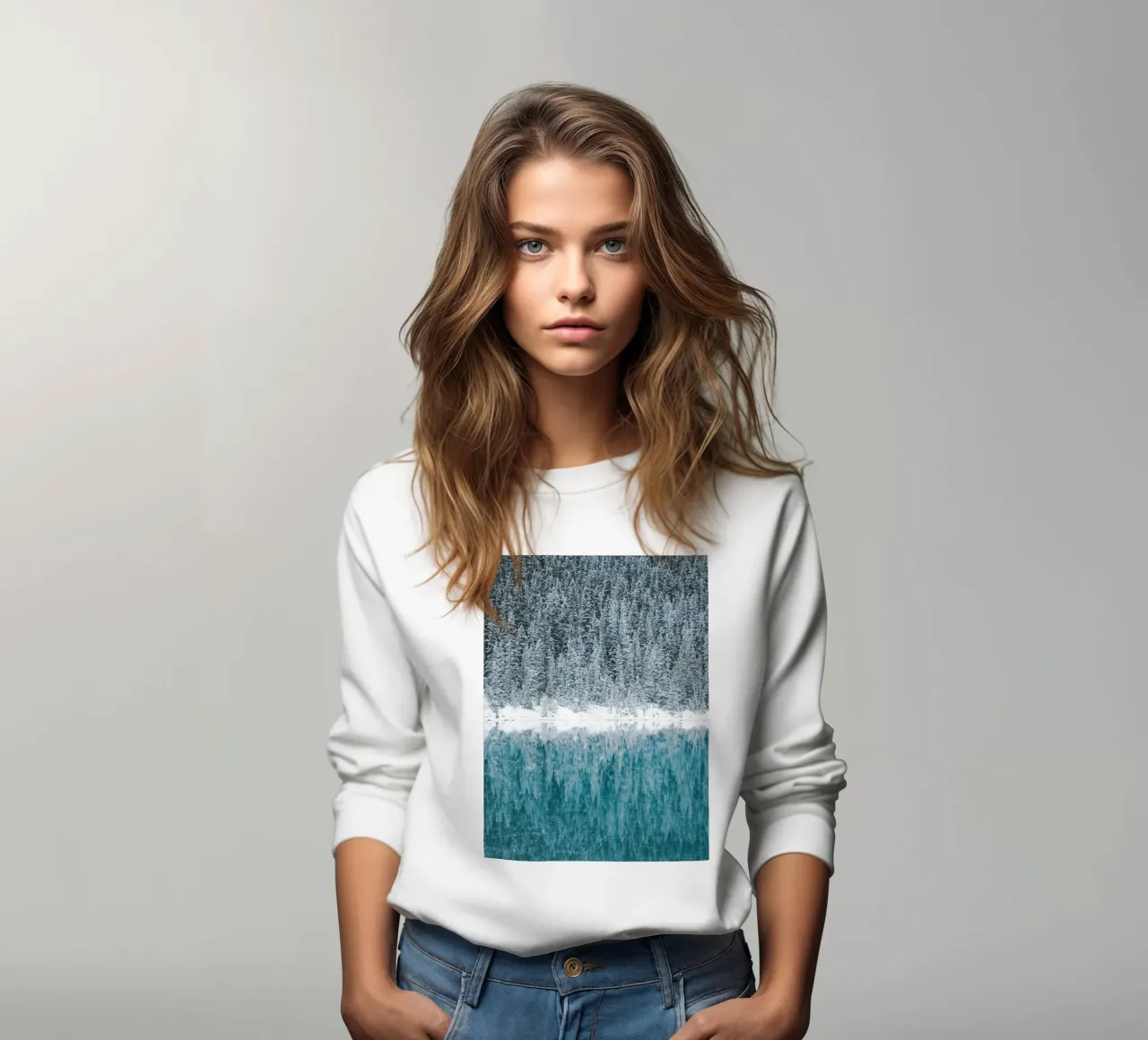 Mirror forest in winter sweatshirt by Whole©