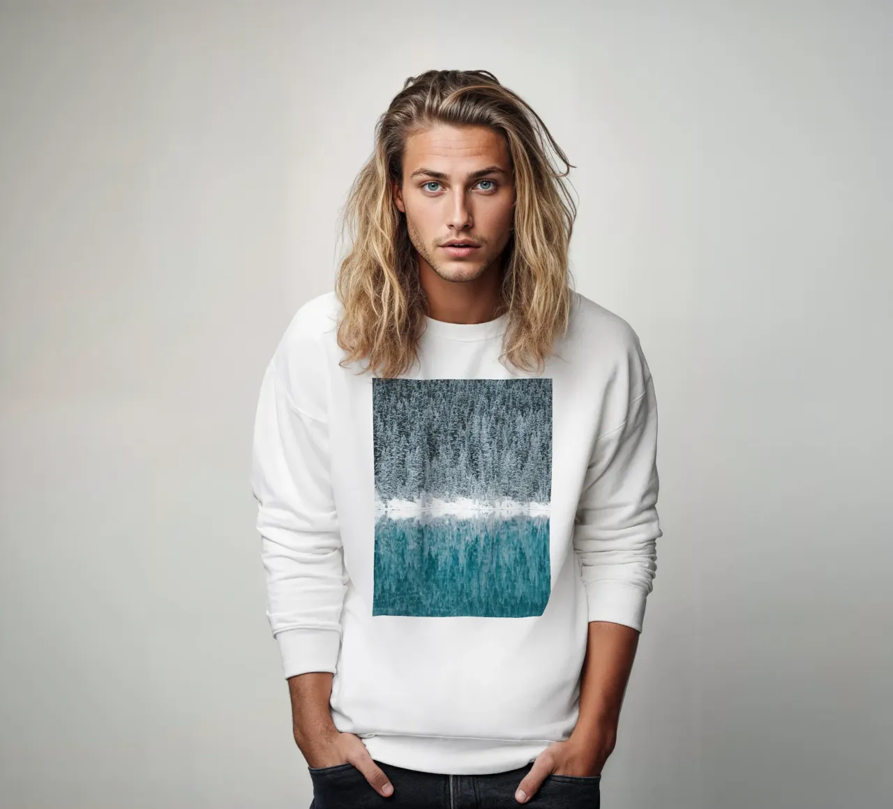 Mirror forest in winter sweatshirt by Whole©