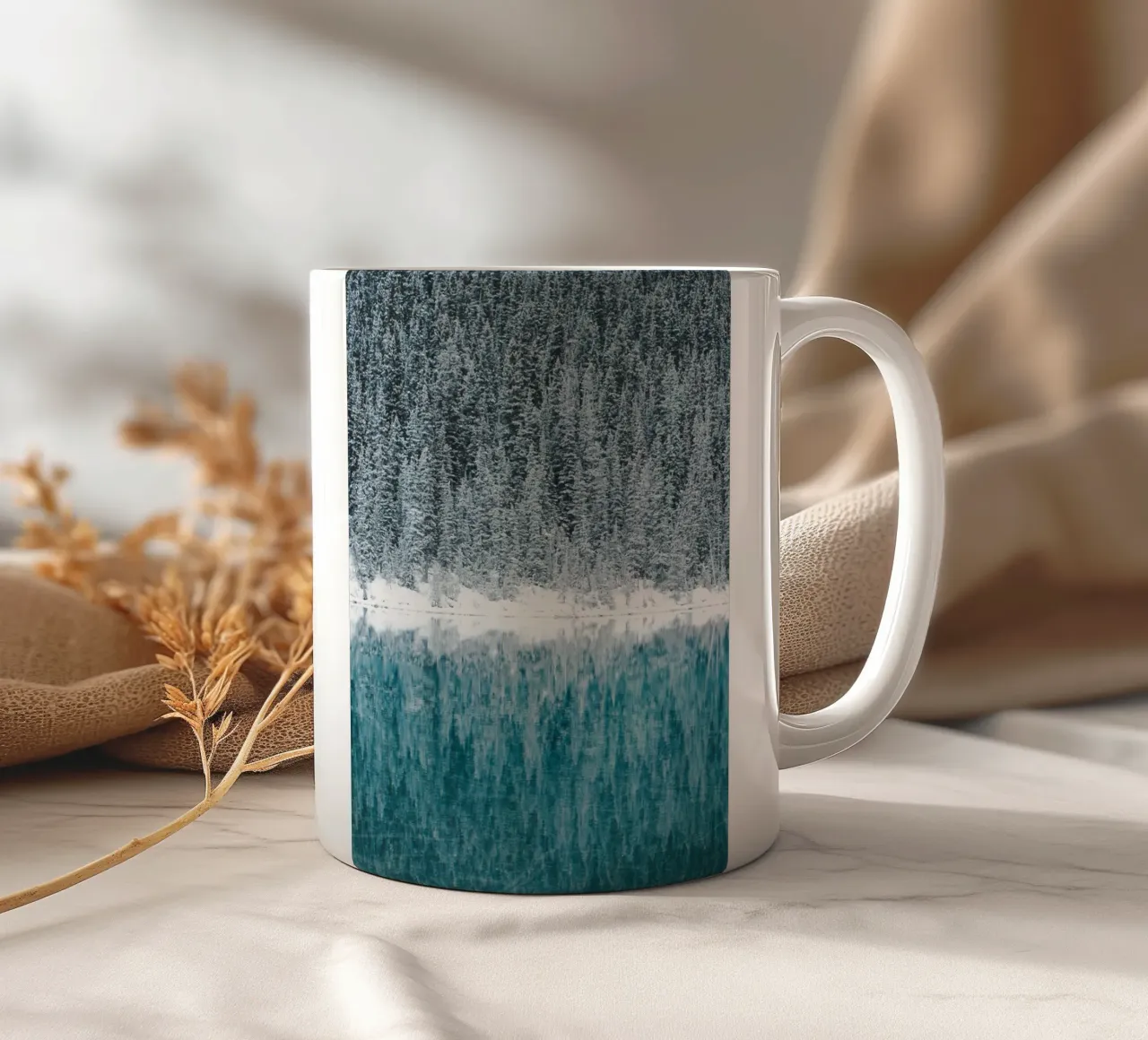 Foresta degli specchi in inverno tazza in ceramica da Whole©