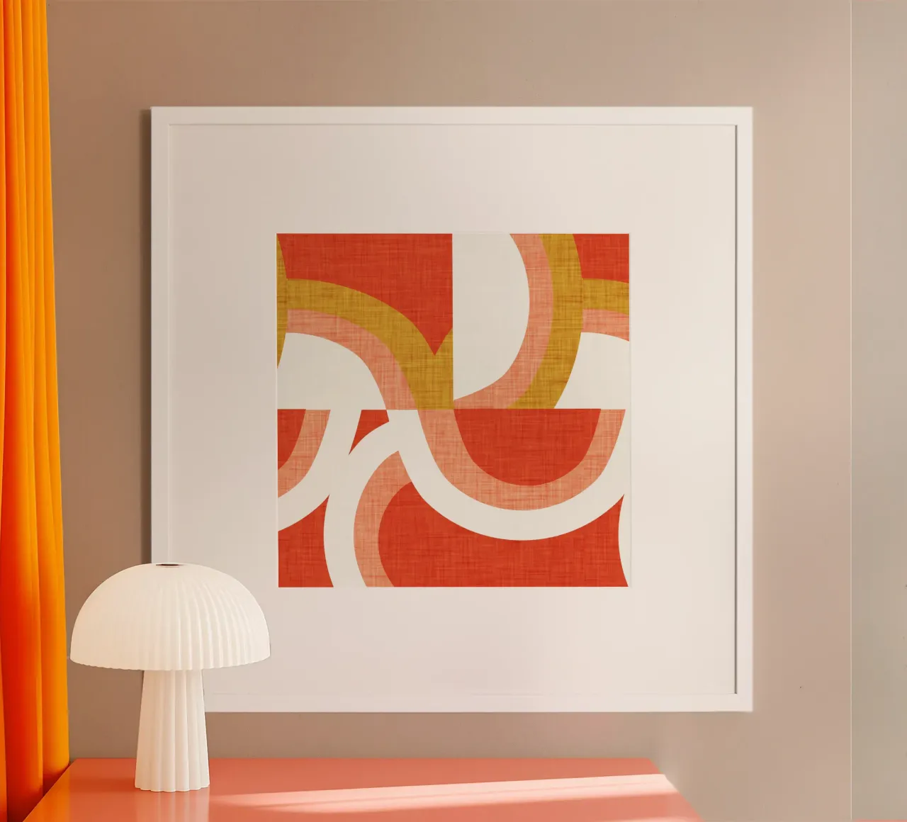 Neu Mid Mod Freeway Orange Hahnemühle von susanacosta