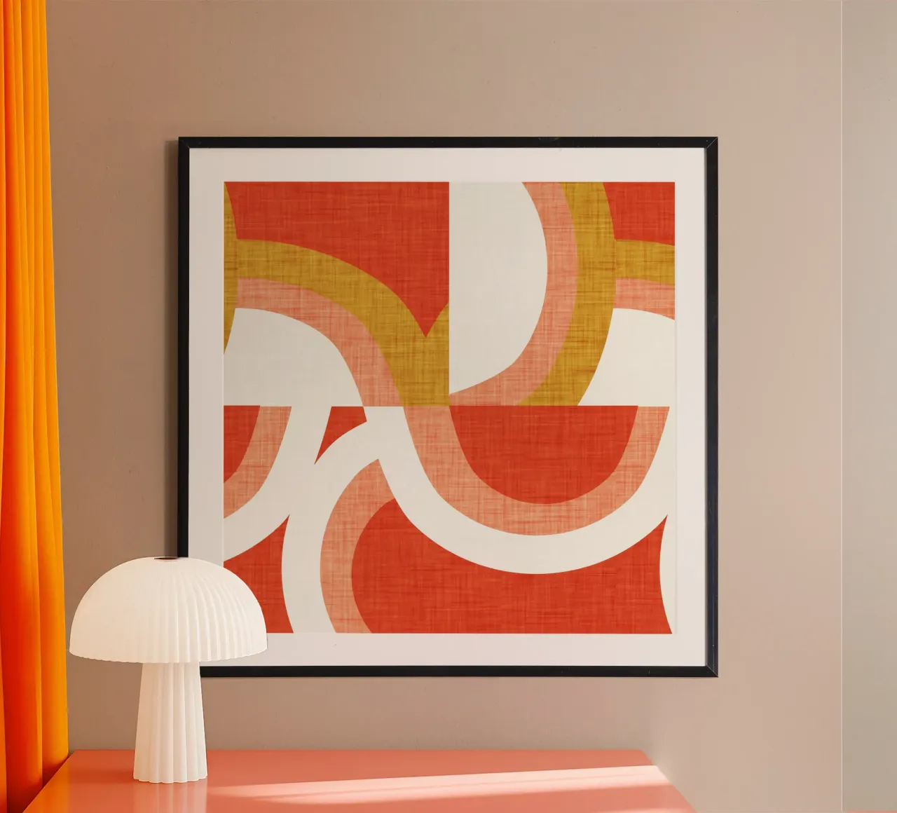 Neu Mid Mod Freeway Orange Hahnemühle von susanacosta