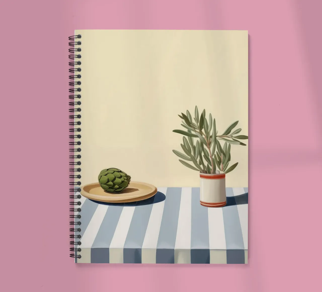 Boho Bella Vita 22 Table 2 spiral notebook by Boho Print Collection