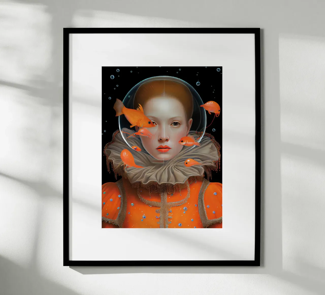 The Princess Of Deep Sea poster con telaio in plastica da Dikhotomy