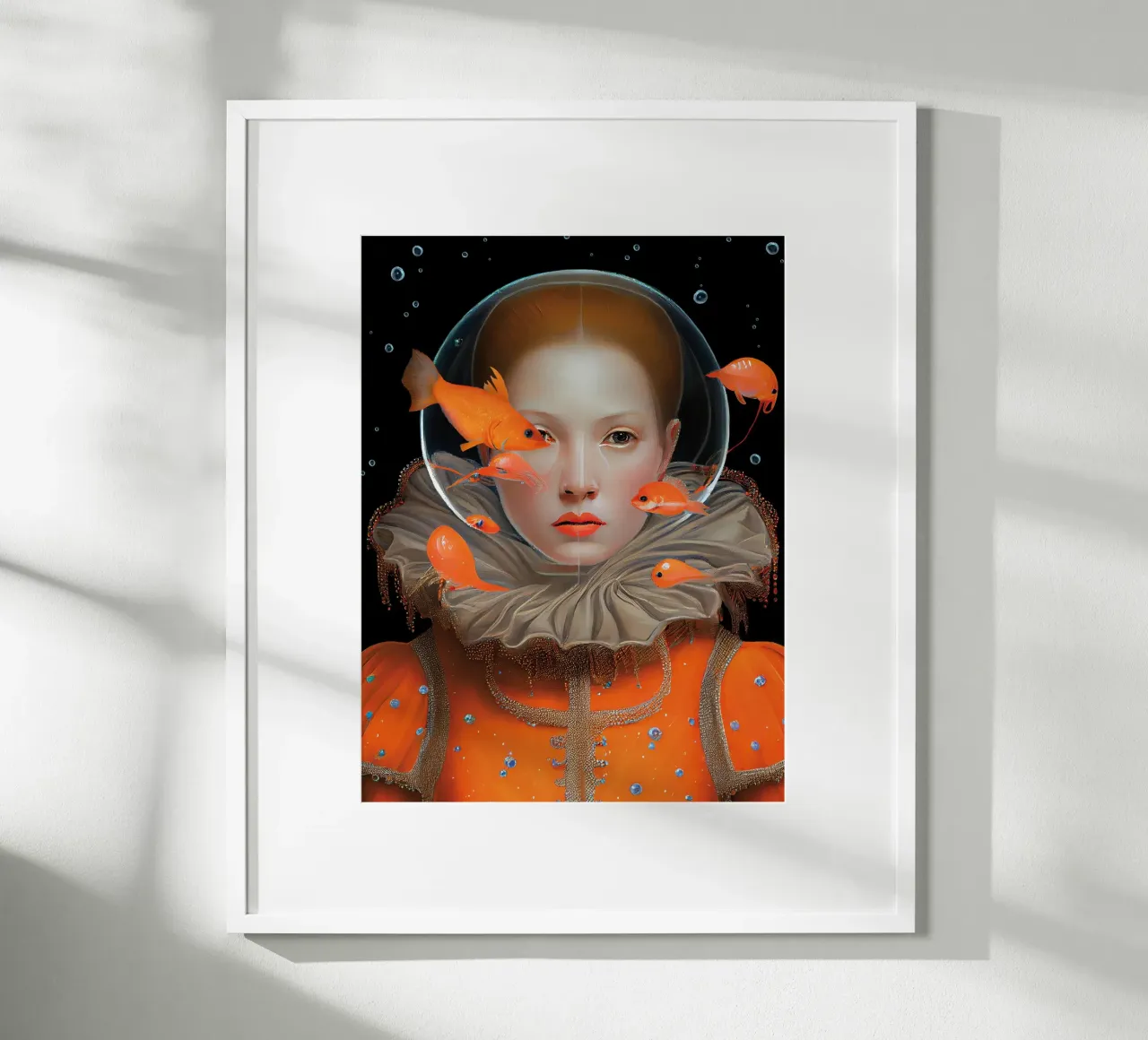 The Princess Of Deep Sea poster con telaio in plastica da Dikhotomy