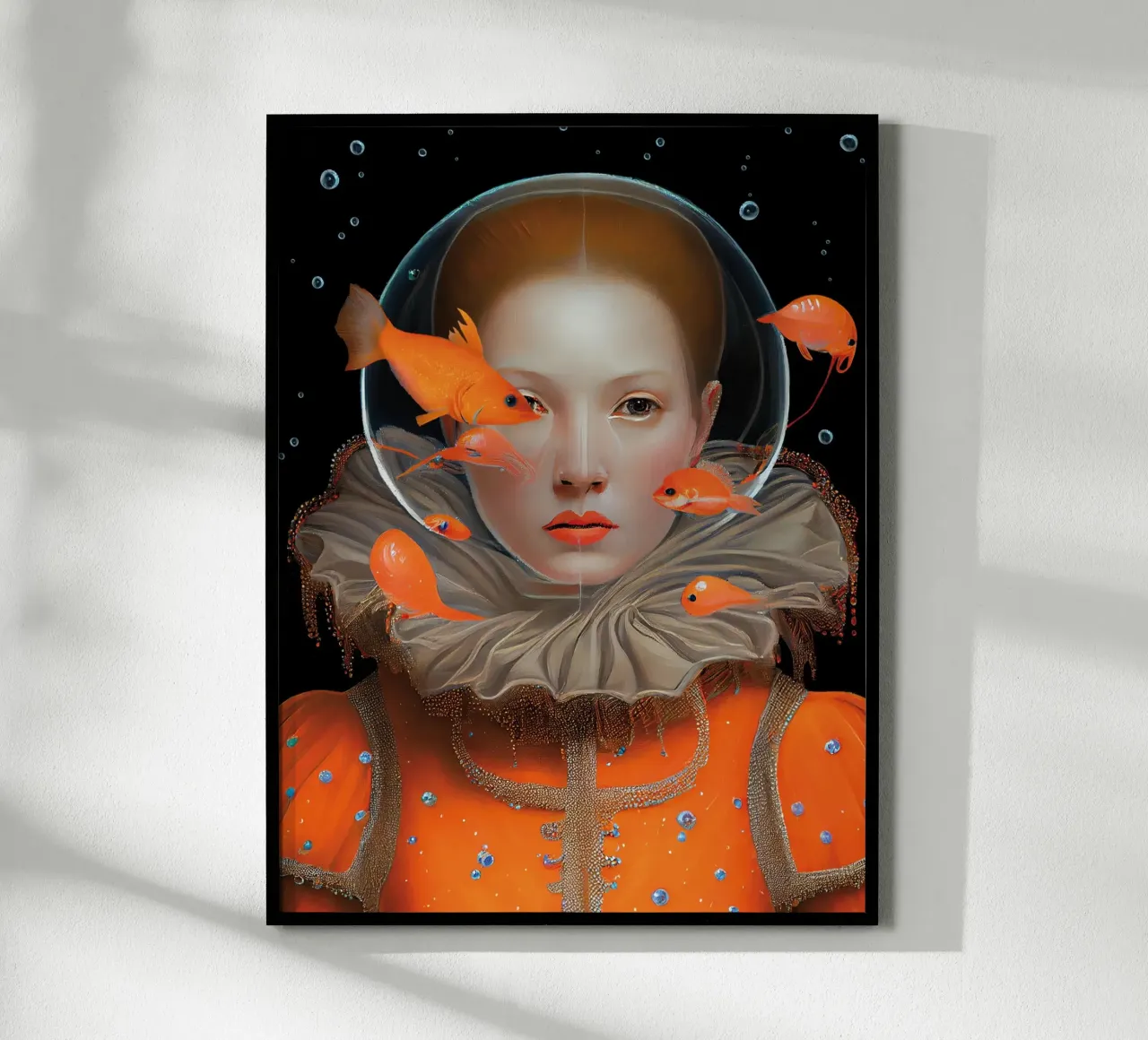 The Princess Of Deep Sea poster con telaio in plastica da Dikhotomy