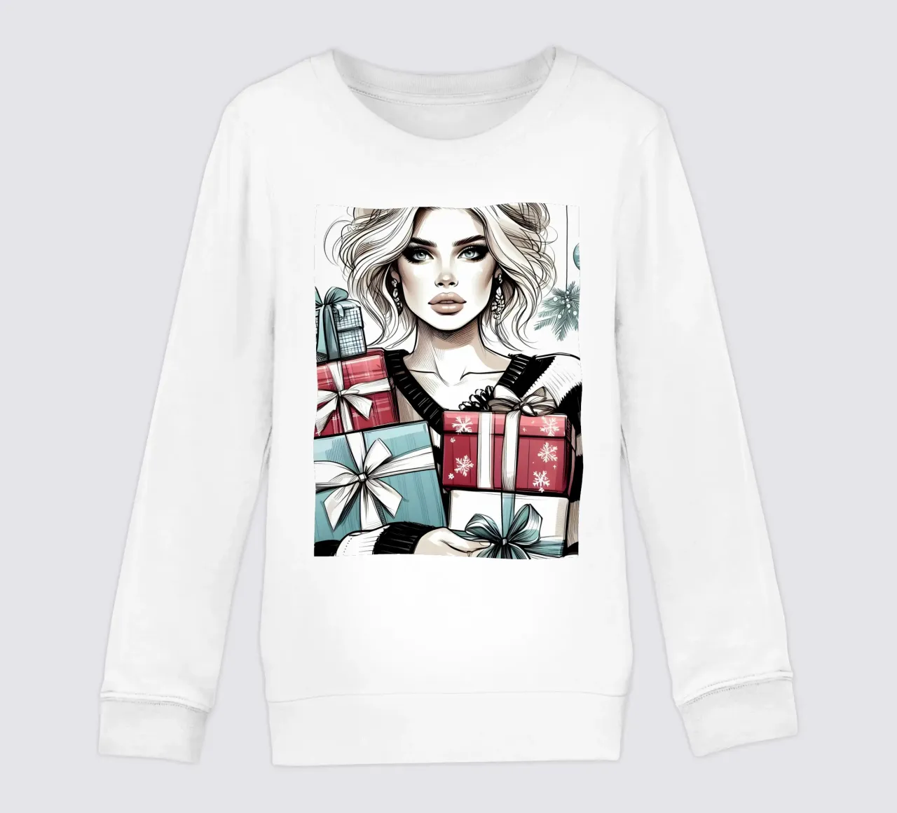 WEIHNACHTSGESCHENKE VERPACKT Kinder Sweatshirt von ARTOMATIC