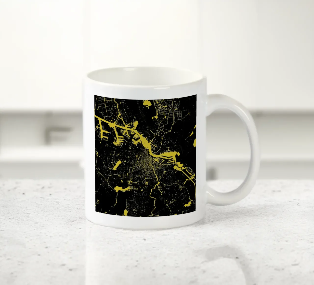 Amsterdam Yellow tazza in ceramica da Urban Maps