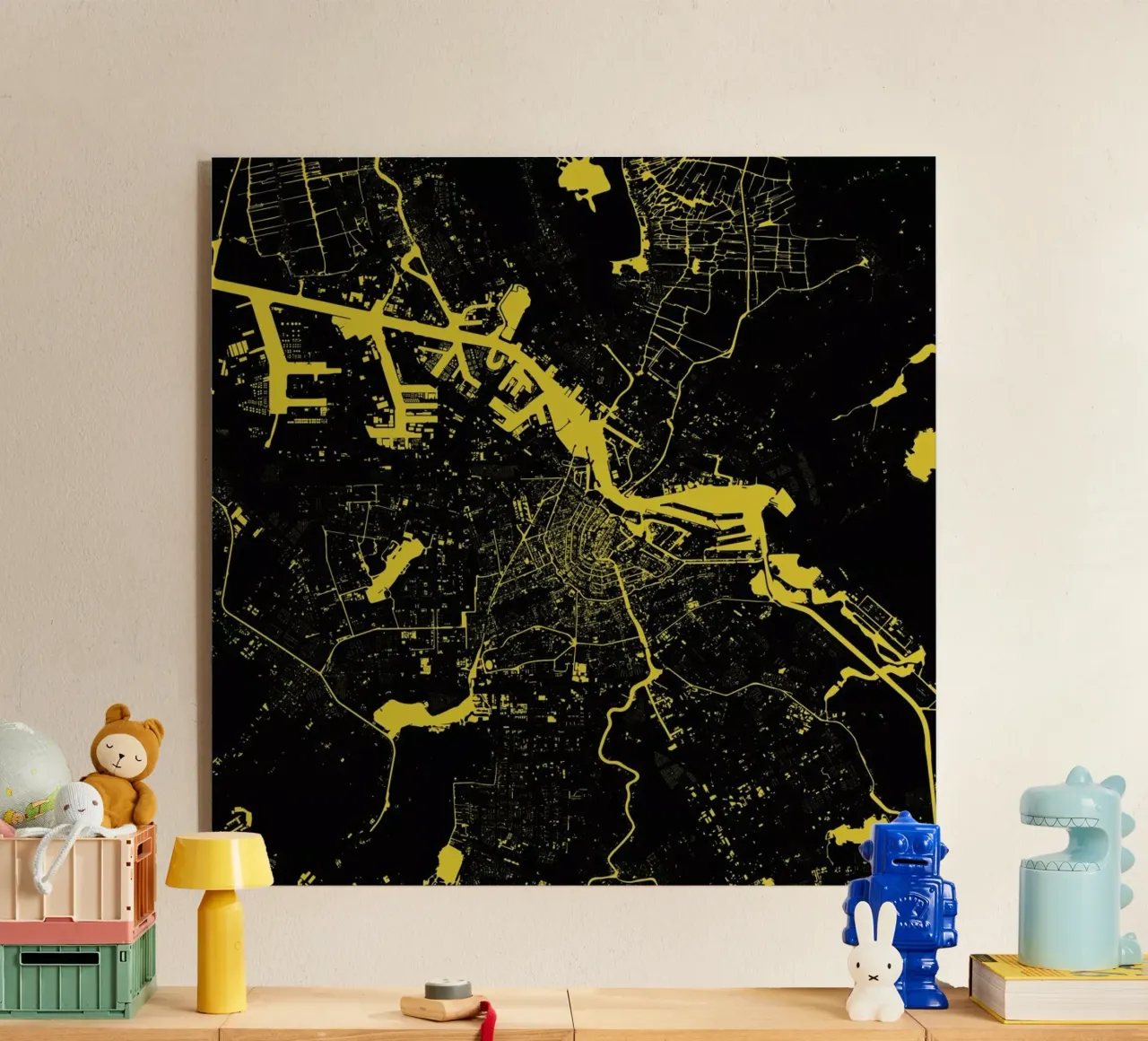 Amsterdam Yellow plexiglass da Urban Maps