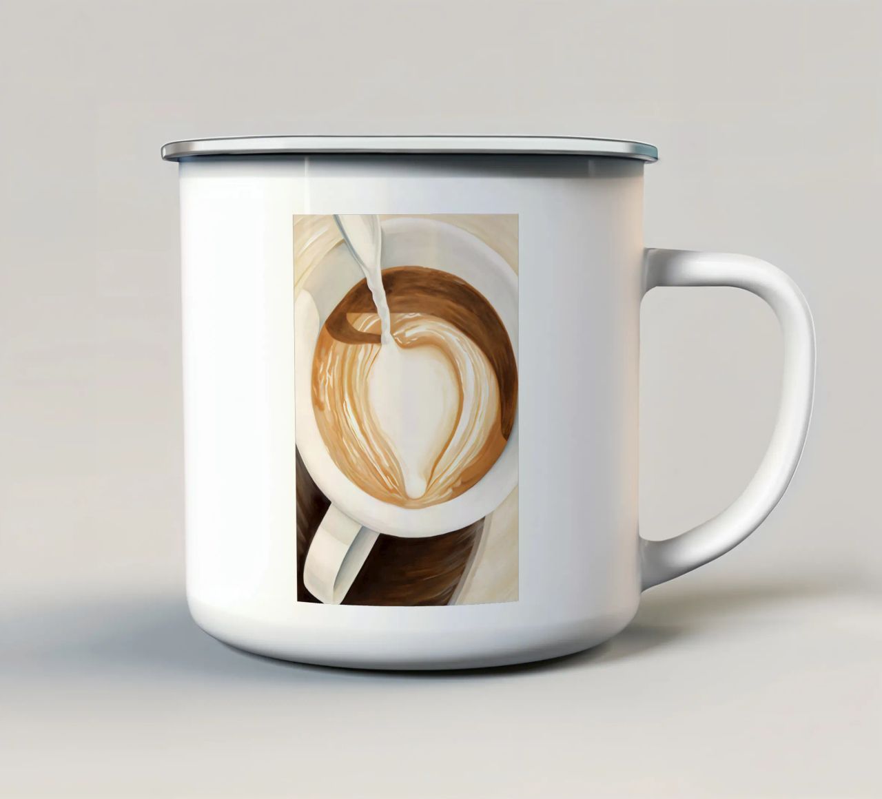 Boho Bella Vita 23 Coffee 2 tazza in smalto da Boho Print Collection