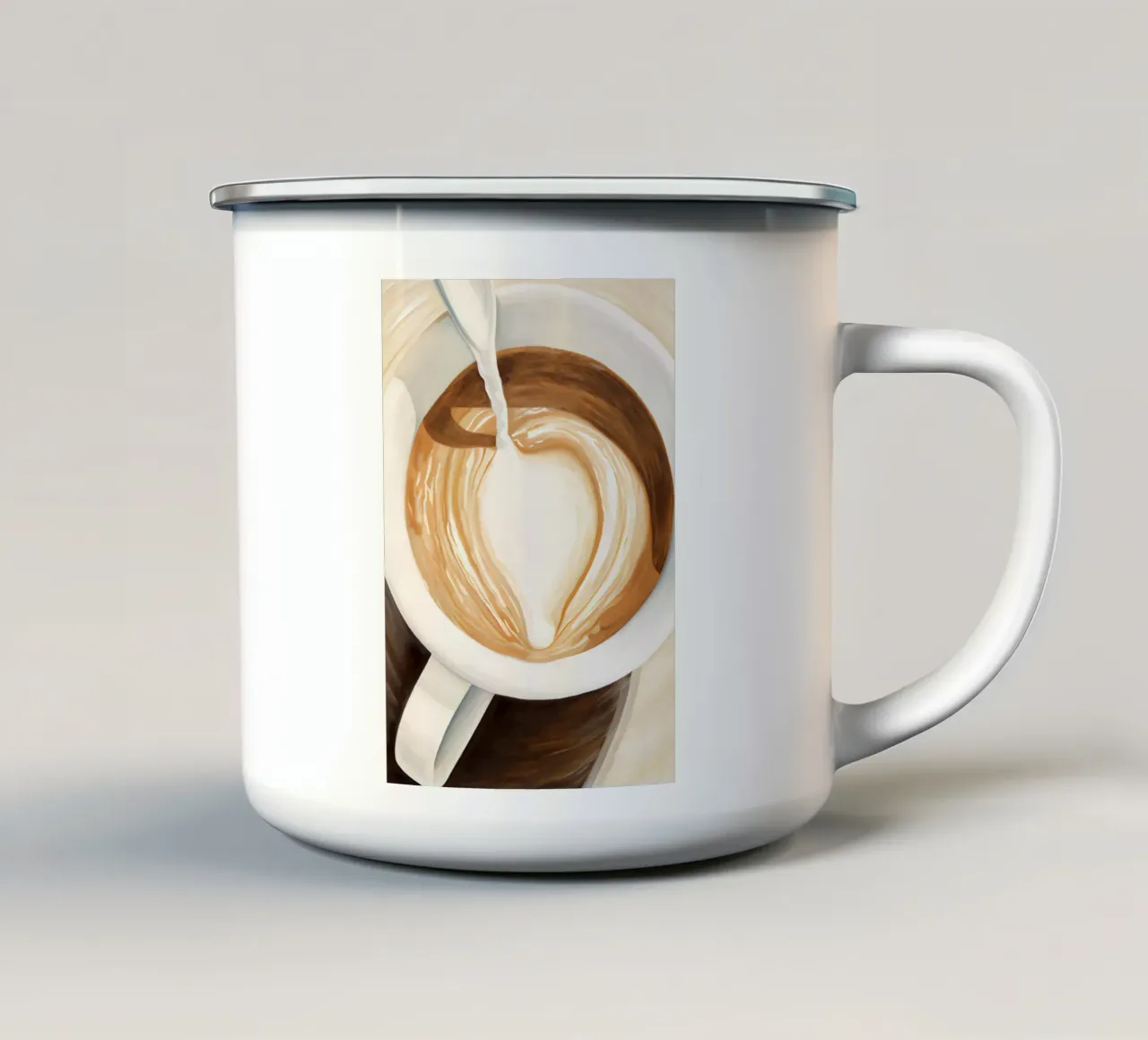 Boho Bella Vita 23 Coffee 2 tazza in smalto da Boho Print Collection