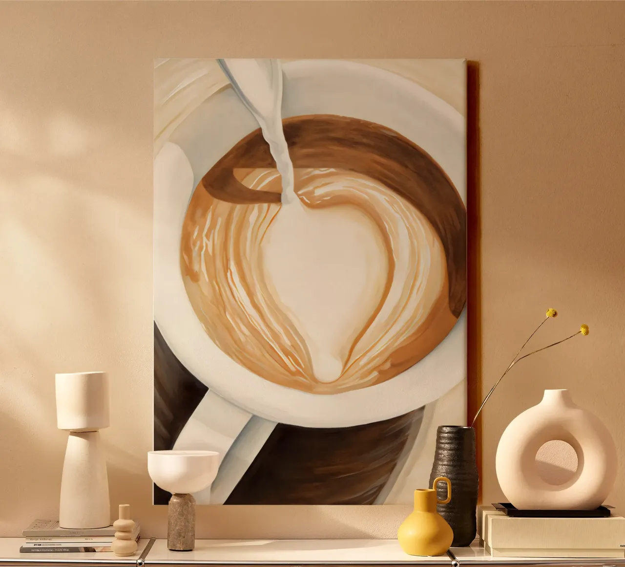 Boho Bella Vita 23 Coffee 2 canvas met Baklijst van Boho Print Collection