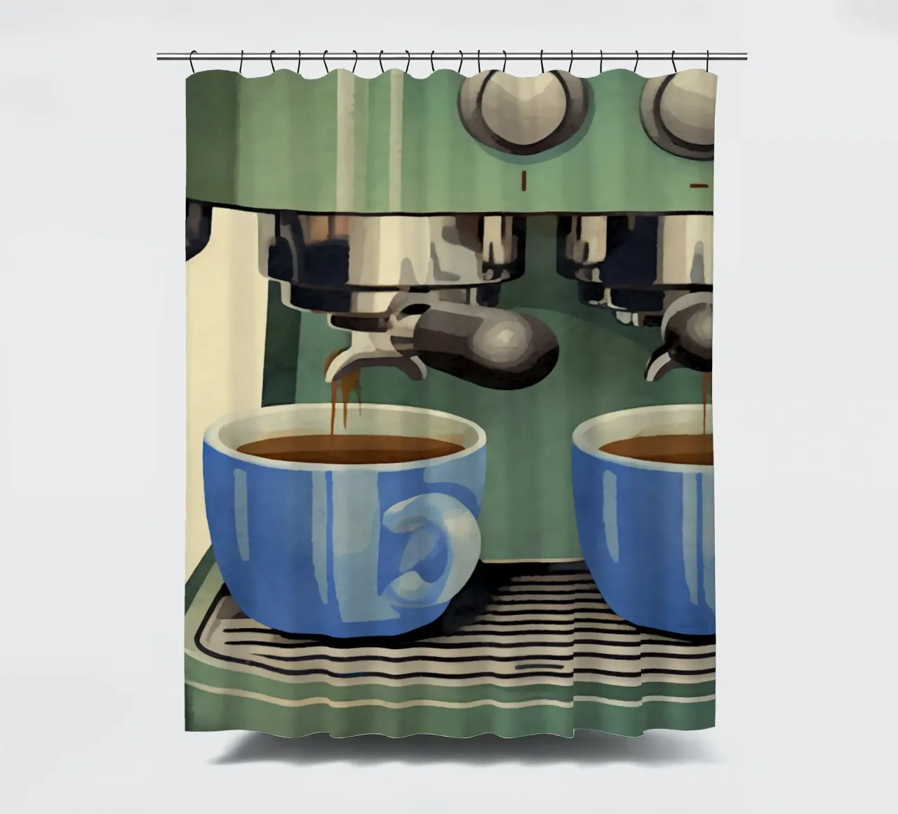 Boho Bella Vita 23 Coffee 3 tenda da doccia da Boho Print Collection