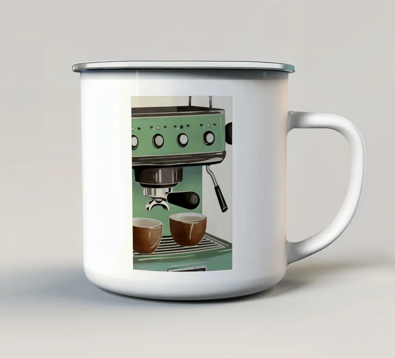Boho Bella Vita 23 Coffee 4 tazza in smalto da Boho Print Collection