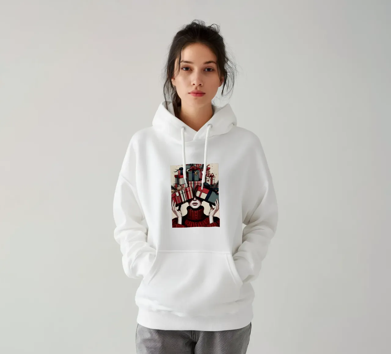 GESCHENKE VERPACKEN ZU WEIHNACHTEN Hoodie von ARTOMATIC