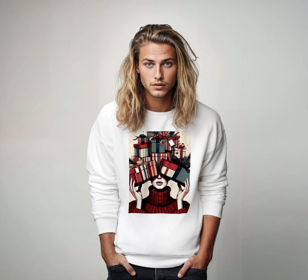 KERSTCADEAUS INPAKKEN sweatshirt van ARTOMATIC