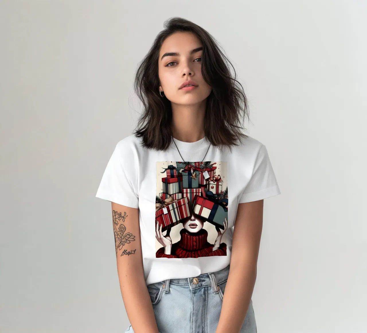 GESCHENKE VERPACKEN ZU WEIHNACHTEN T-Shirt von ARTOMATIC