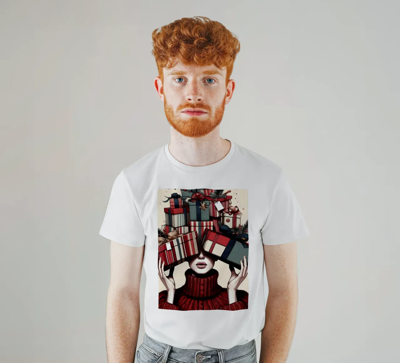CHRISTMAS WRAPPING PRESENTS t-shirt by ARTOMATIC